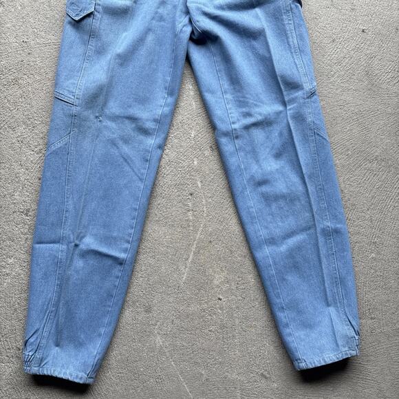 Deadstock 80s Dockers Jeans Mens 30x32 Pleated Denim Levis Cargo Tapered Vintage - Picture 3 of 15